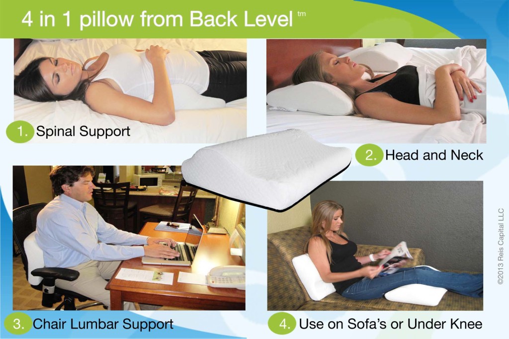 ComfiLife Lumbar Support Pillow for Sleeping Memory Foam Pillow for Back  Pain